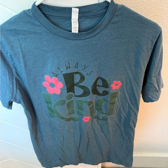 Be Kind Kids T-Shirt - Blue and Pink - Picture 1 of 2